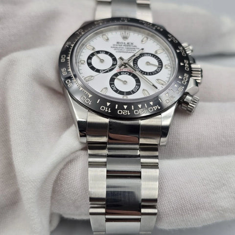 2020 PAPERS Rolex Daytona 116500LN Panda White Dial Ceramic 40mm Steel Watch BOX