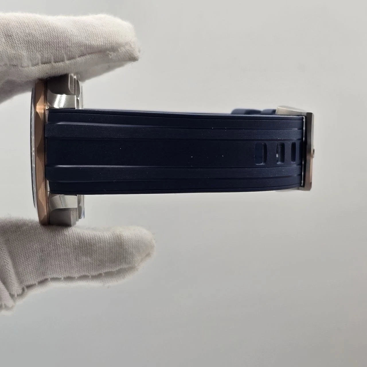 NEW 2023 Omega Seamaster Diver 300M Sedna Gold Blue Dial 210.22.42.20.03.002