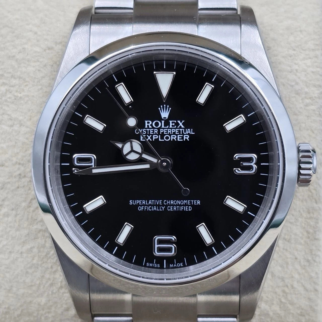 MINT PAPERS 2005 Rolex Explorer I 114270 Automatic 36mm Steel Black Dial Watch