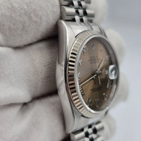 Rolex Datejust 16234 Pink Roman Dial
