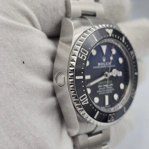 PAPERS 2022 Rolex Sea-Dweller Deepsea James Cameron Blue 126660 44mm Watch BOX