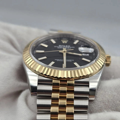 Rolex Datejust 126333 Two Tone Black Dial Jubilee