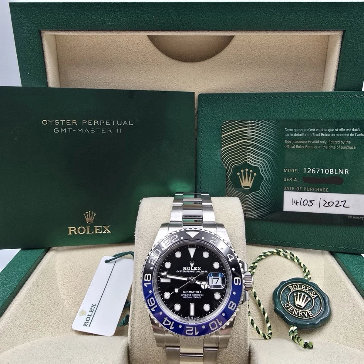 Rolex GMT-Master II Batman 126710BLNR Steel Oyster Bracelet