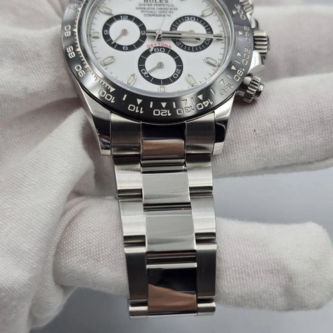 2023 PAPERS Rolex Daytona 116500LN White Dial Panda Ceramic 40mm Steel Watch BOX