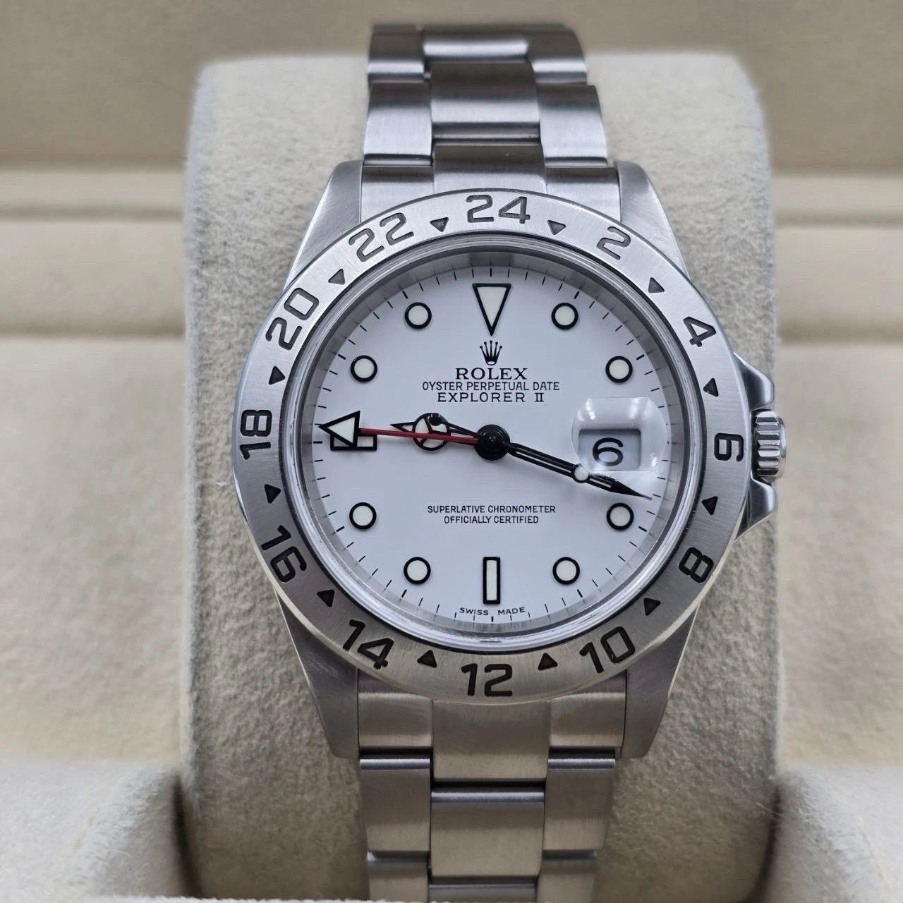 Rolex Explorer II 16570 Stainless Steel White Dial 40mm Watch