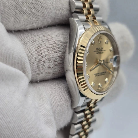 NEW 2026 Rolex Datejust 31mm Champagne Diamond Dial Two Tone Jubilee 278273
