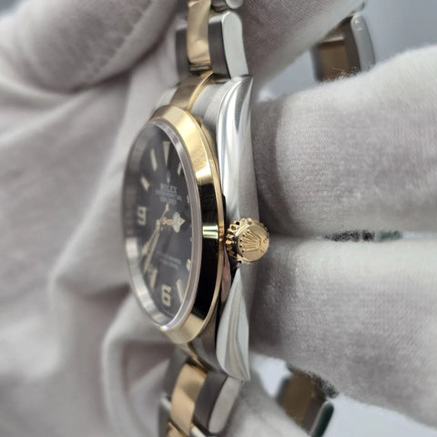 NEW 2025 Rolex Explorer 124273 Two Tone Gold Steel Black Dial Oyster 36mm UNWORN