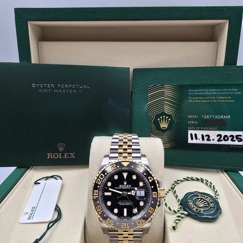 PAPERS 2025 Rolex GMT-Master II 40mm 126713GRNR Two-Tone Zombie Jubilee BOX