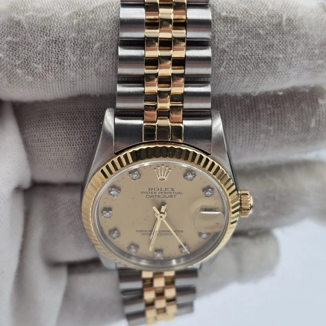 Rolex Datejust Midsize 68273 Champagne Diamond 5
