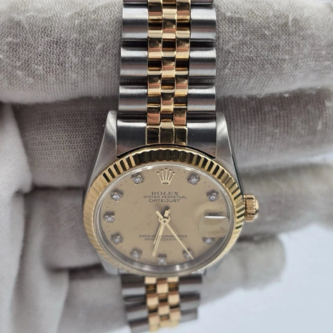 Rolex Datejust Midsize 68273 Champagne Diamond 5