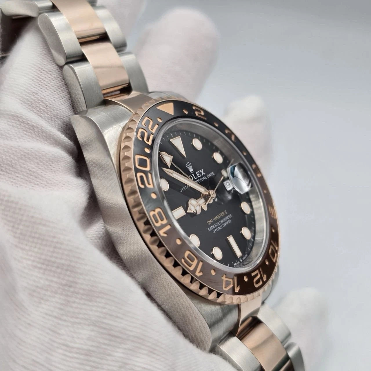 2023 PAPERS Rolex GMT-Master II Rootbeer 40mm 126711CHNR Two-Tone Rose Gold BOX