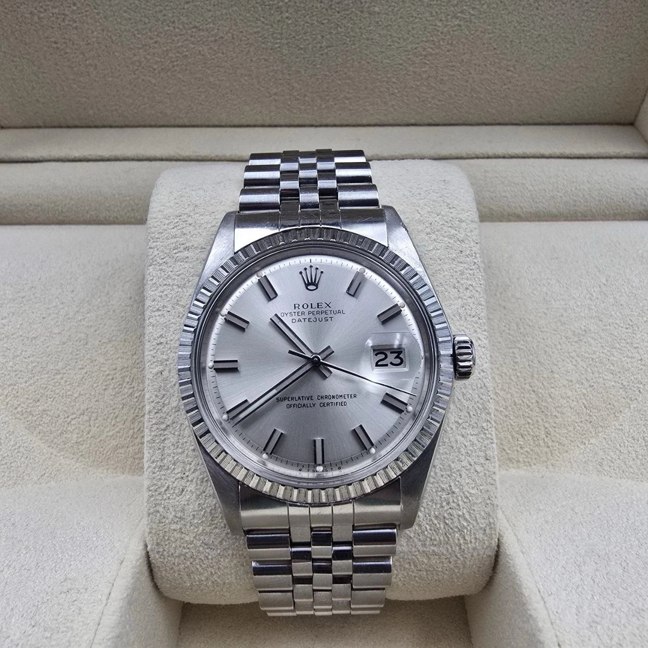 Rolex Datejust 1603 Stainless Steel Jubilee Silver Dial Automatic Men Watch 36mm