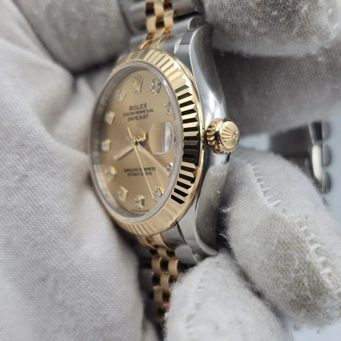 NEW 2026 Rolex Datejust 31mm Champagne Diamond Dial Two Tone Jubilee 278273