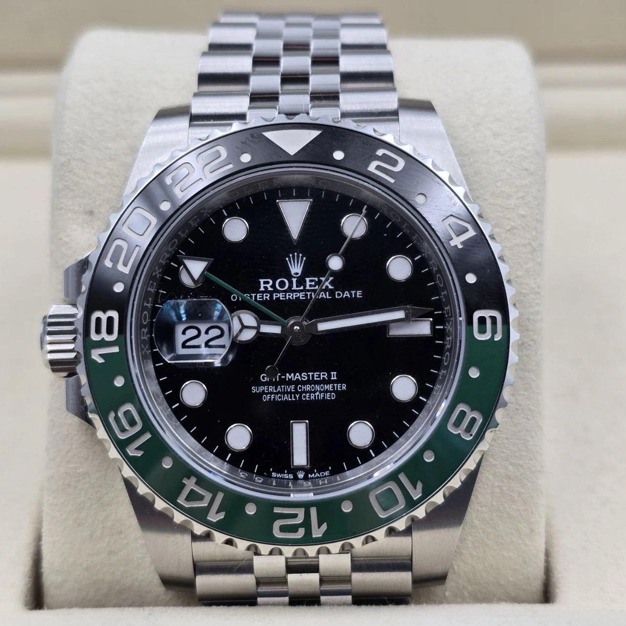 2026 NEW Rolex GMT-Master II Sprite Green Black Jubilee Steel 126720VTNR UNWORN