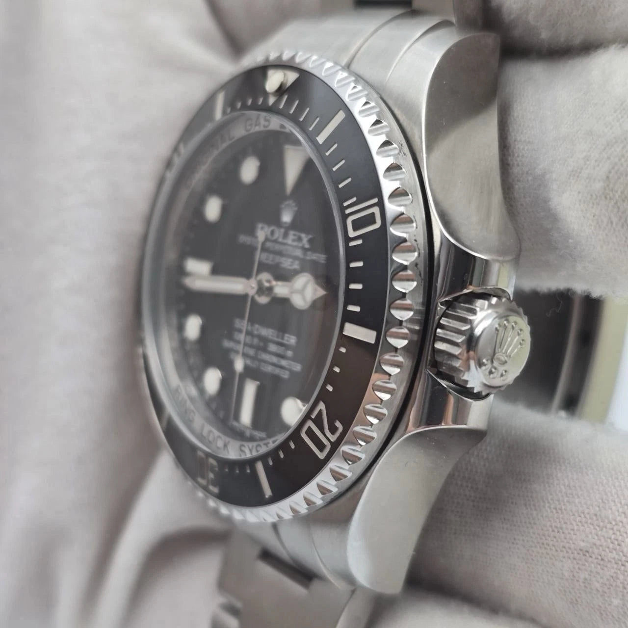 2012 PAPERS Rolex Sea-Dweller Deepsea 44mm Black Ceramic Steel Dive Watch 116660
