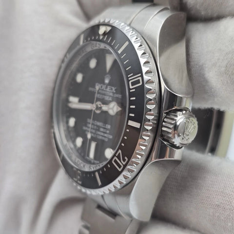 2012 PAPERS Rolex Sea-Dweller Deepsea 44mm Black Ceramic Steel Dive Watch 116660