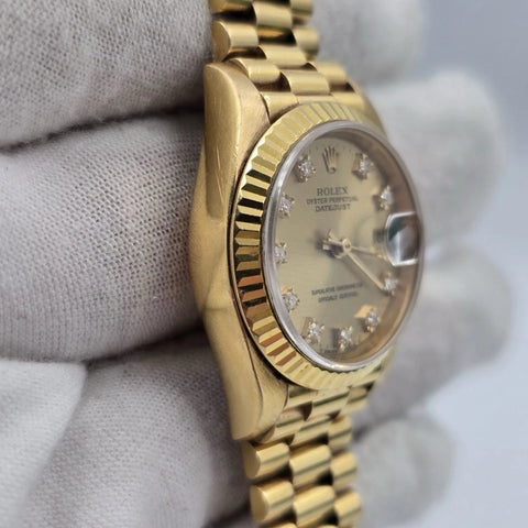 Rolex Lady Datejust 69178 Champagne Diamond Dial