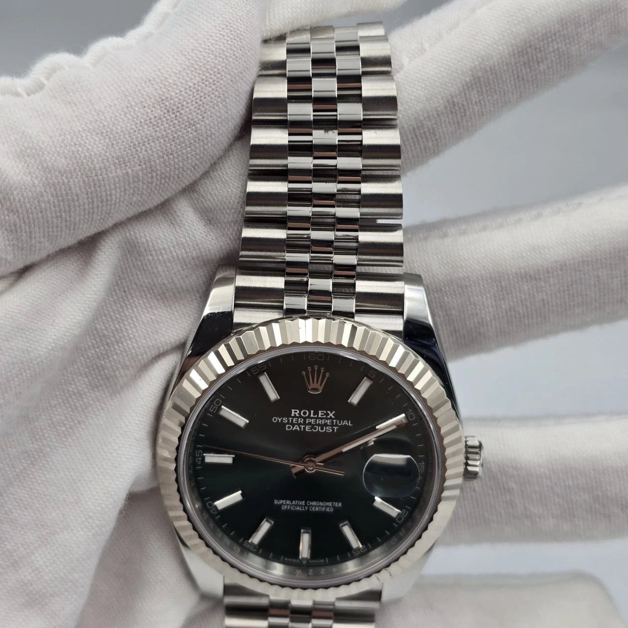 2026 PAPERS Rolex Datejust 41mm Steel Jubilee Mint Green Stick Dial 126334 BOX