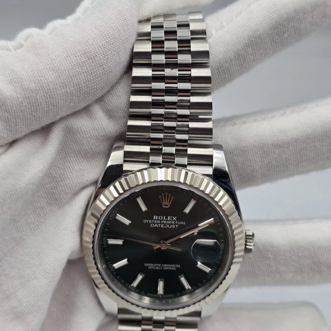2026 PAPERS Rolex Datejust 41mm Steel Jubilee Mint Green Stick Dial 126334 BOX