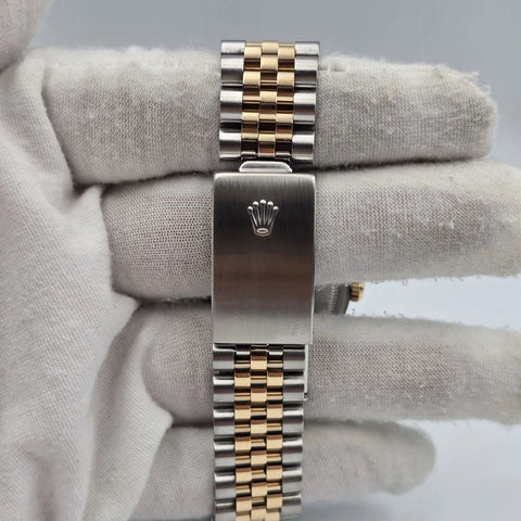 Rolex Datejust 36mm FACTORY Grey Roman Dial 18K Yellow Gold Jubilee 16233