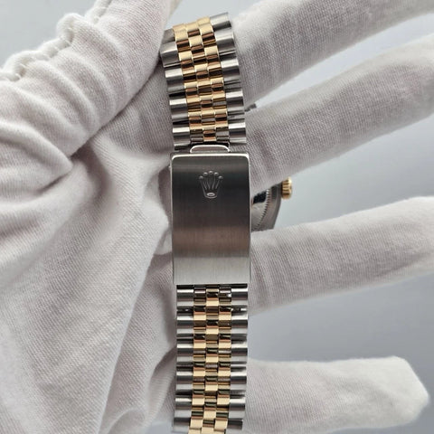 PAPERS Rolex Datejust 36mm Champagne Diamond Dial Two Tone Jubilee 16233 BOX