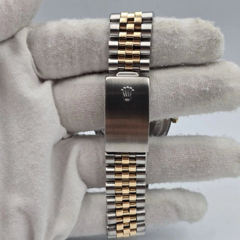 PAPERS Rolex Datejust 36mm Blue Vignette Diamond Dial 18K Gold Jubilee 16233