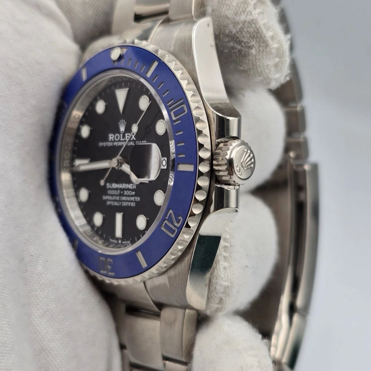 2021 PAPERS Rolex 126619LB Submariner Blue Cookie Monster Gold 41mm Watch BOX