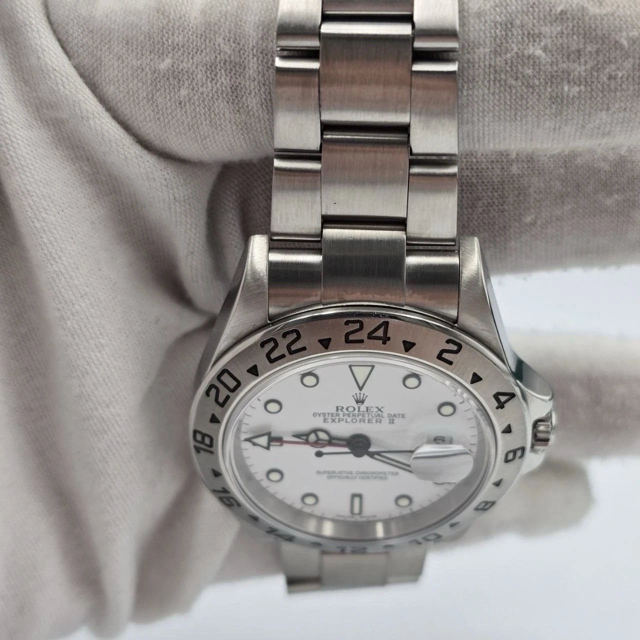 Rolex Explorer II 16570 Stainless Steel White Dial 40mm Watch