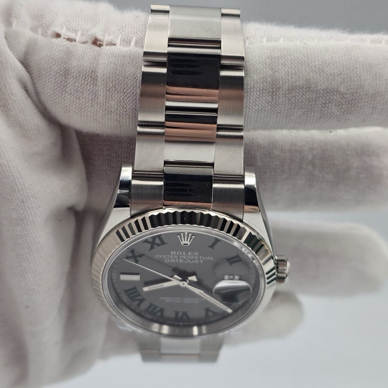 2025 PAPERS Rolex Datejust 36mm Wimbledon Dial Fluted Oyster 126234 BOX