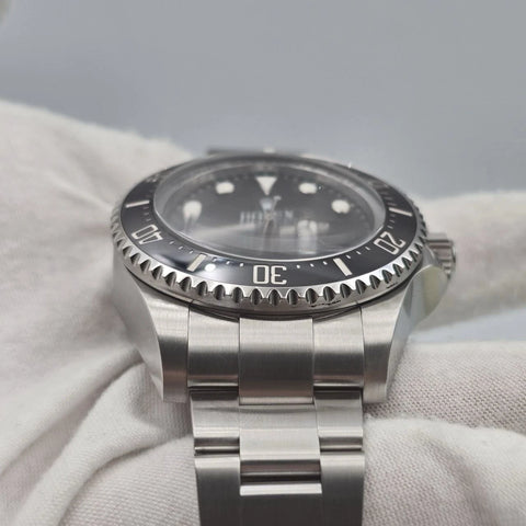 2012 PAPERS Rolex Sea-Dweller Deepsea 44mm Black Ceramic Steel Dive Watch 116660