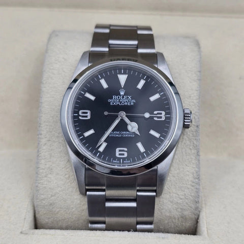 2007 Rolex Explorer I 114270 Men's Automatic 36mm Steel Black Dial Watch