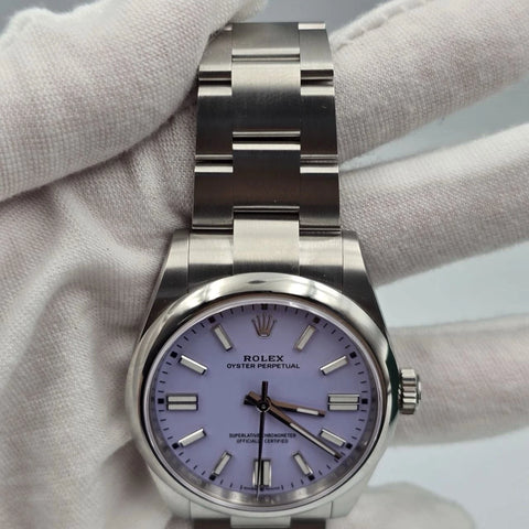 2026 NEW Rolex Oyster Perpetual Stainless Steel 41mm Lavender Dial 134300 UNWORN