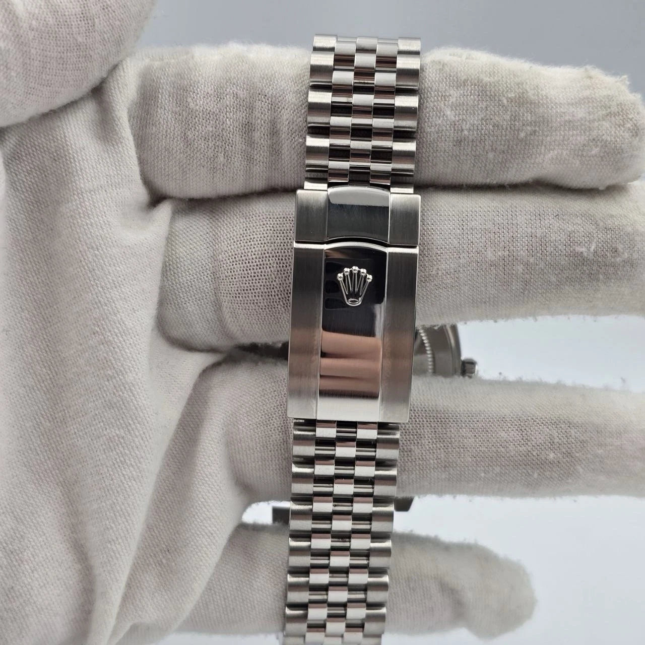 Rolex Datejust 41mm Steel Mint Green Smooth Jubilee 126300