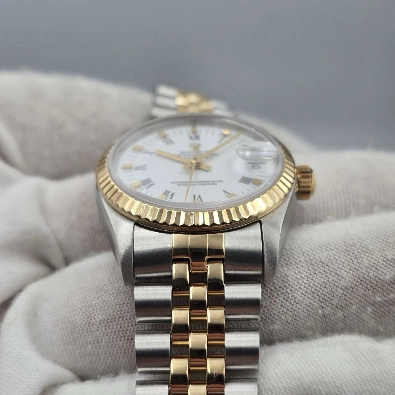 Rolex Datejust Midsize 68273 White Roman 4