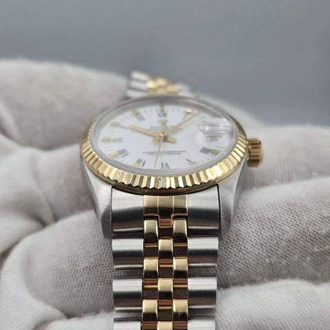 Rolex Datejust Midsize 68273 White Roman 4