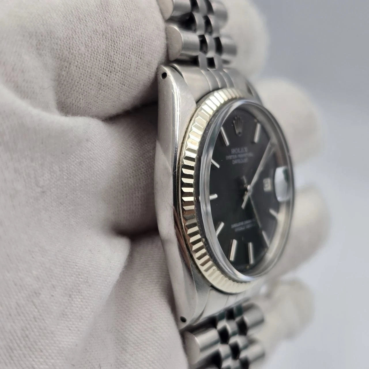 Rolex Datejust 1601 Stainless Steel Factory Grey Ghost Dial Jubilee 36mm Watch