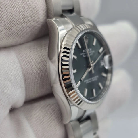 NEW 2026 Rolex Datejust 31mm Mint Green Index Fluted Oyster 278274 UNWORN