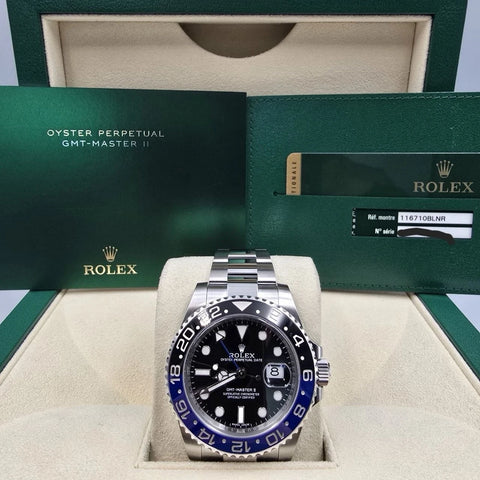 2014 PAPERS Rolex GMT Master II 116710BLNR "Batman" 40mm Watch BOX + 2022 RSC