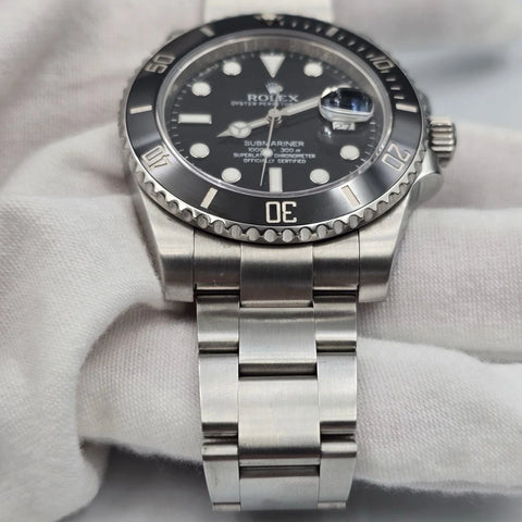 2012 PAPERS Rolex Submariner Date 116610LN Steel Black Ceramic 40mm Watch BOX
