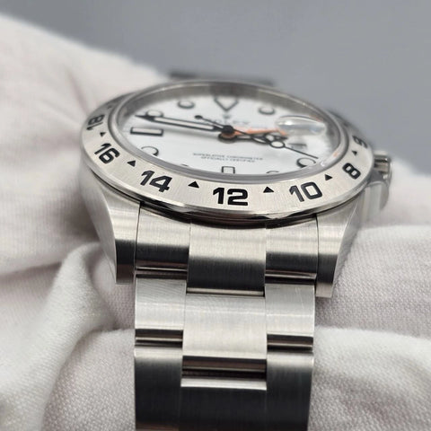 2022 PAPERS Rolex Explorer II 42mm 226570 Stainless Steel Polar White Dial BOX