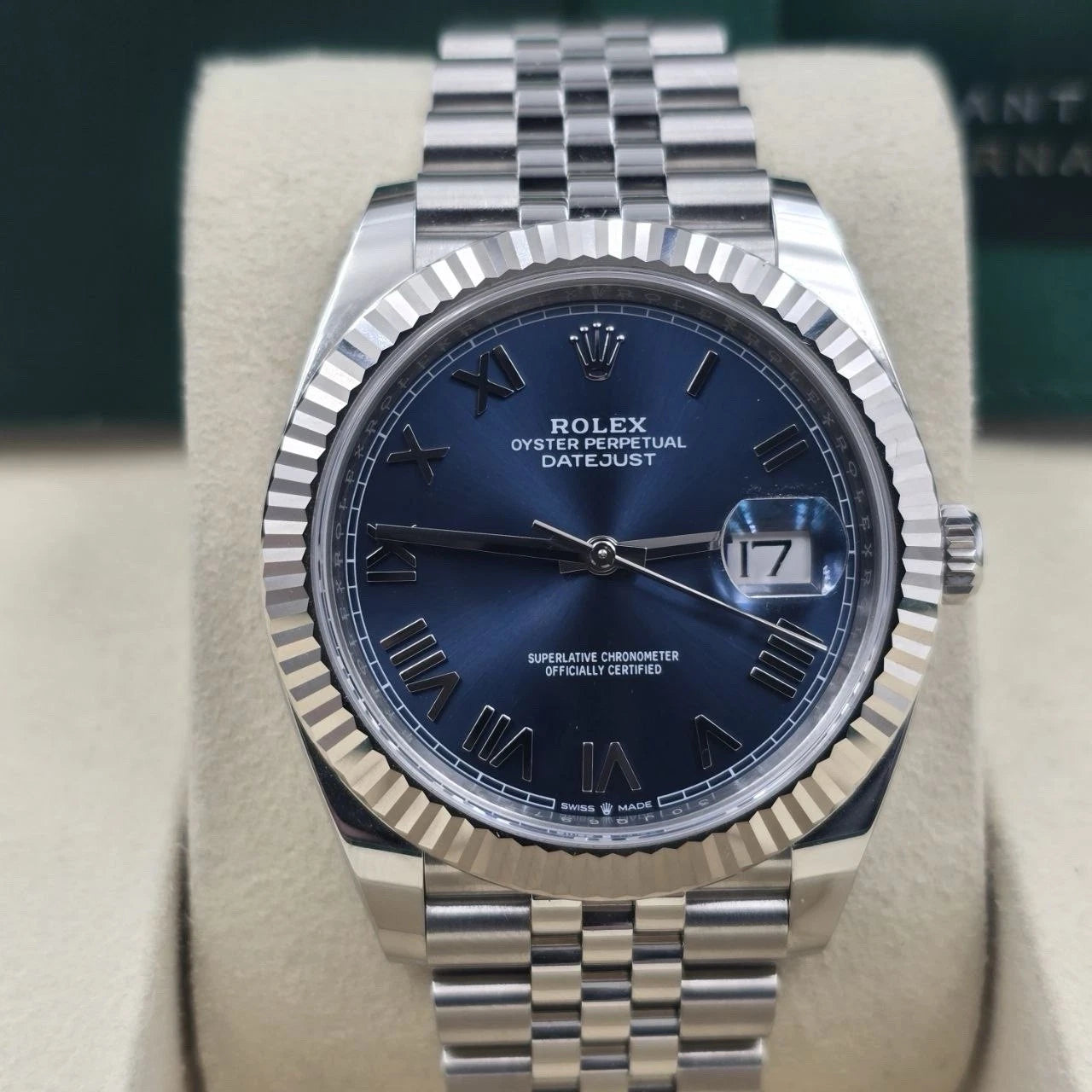 NEW 2026 Rolex Datejust 41mm 126334 Blue Roman Dial Fluted Bezel Jubilee UNWORN