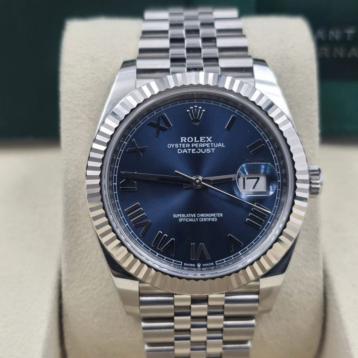 NEW 2026 Rolex Datejust 41mm 126334 Blue Roman Dial Fluted Bezel Jubilee UNWORN