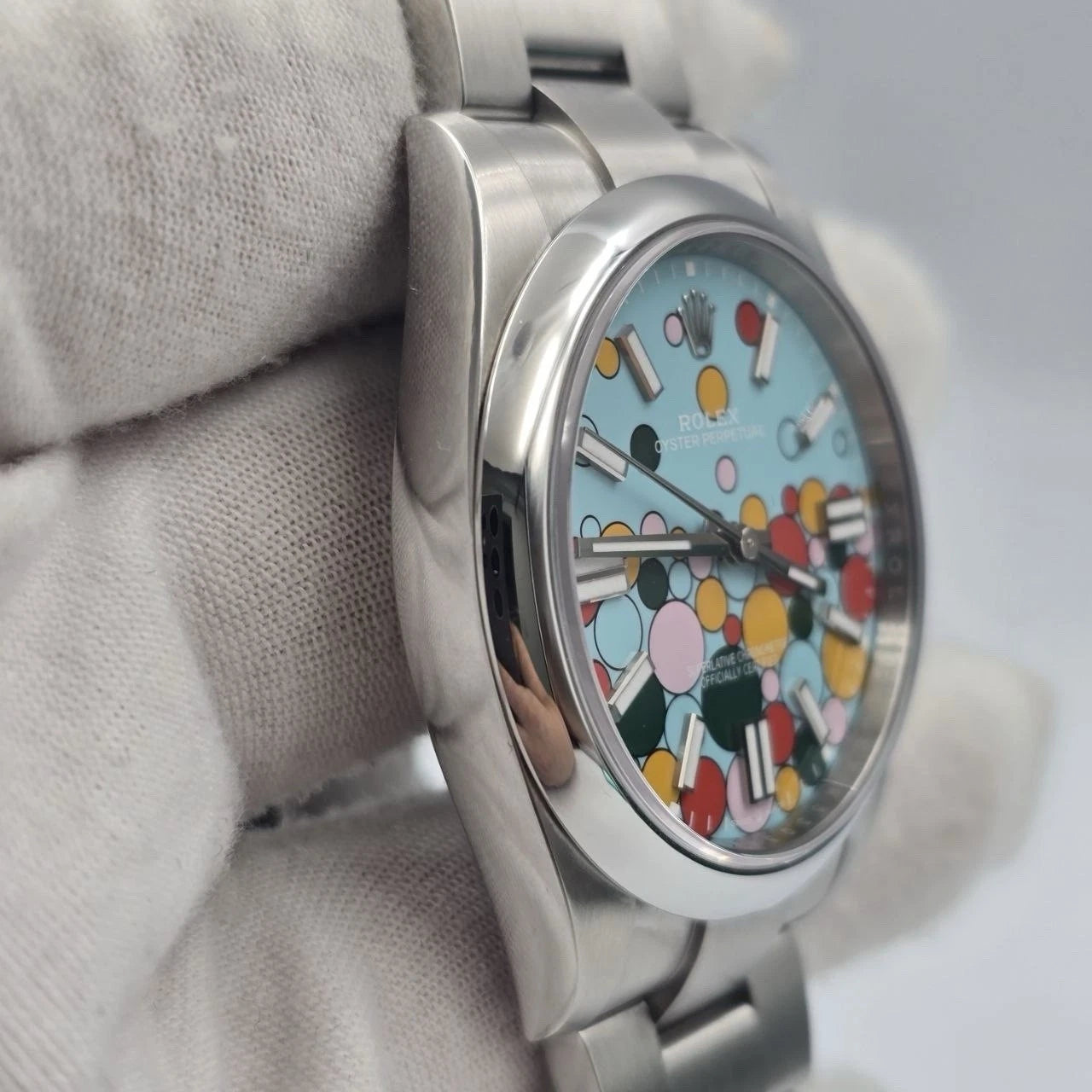 2024 PAPERS Rolex Oyster Perpetual 41mm Celebration Dial Steel 124300 BOX