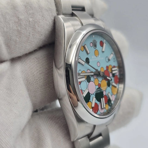 2024 PAPERS Rolex Oyster Perpetual 41mm Celebration Dial Steel 124300 BOX