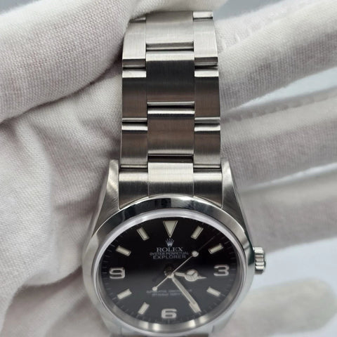 2005 Rolex Explorer l 114270 36mm Stainless Steel Black Dial Watch