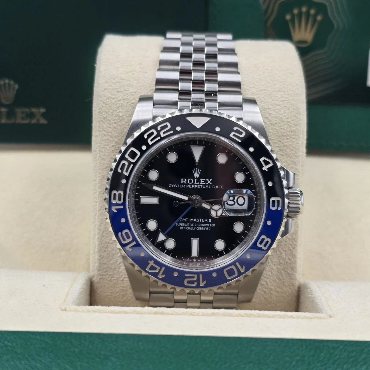 2022 PAPERS Rolex GMT-Master II 126710BLNR Batgirl Jubilee 40mm Watch BOX