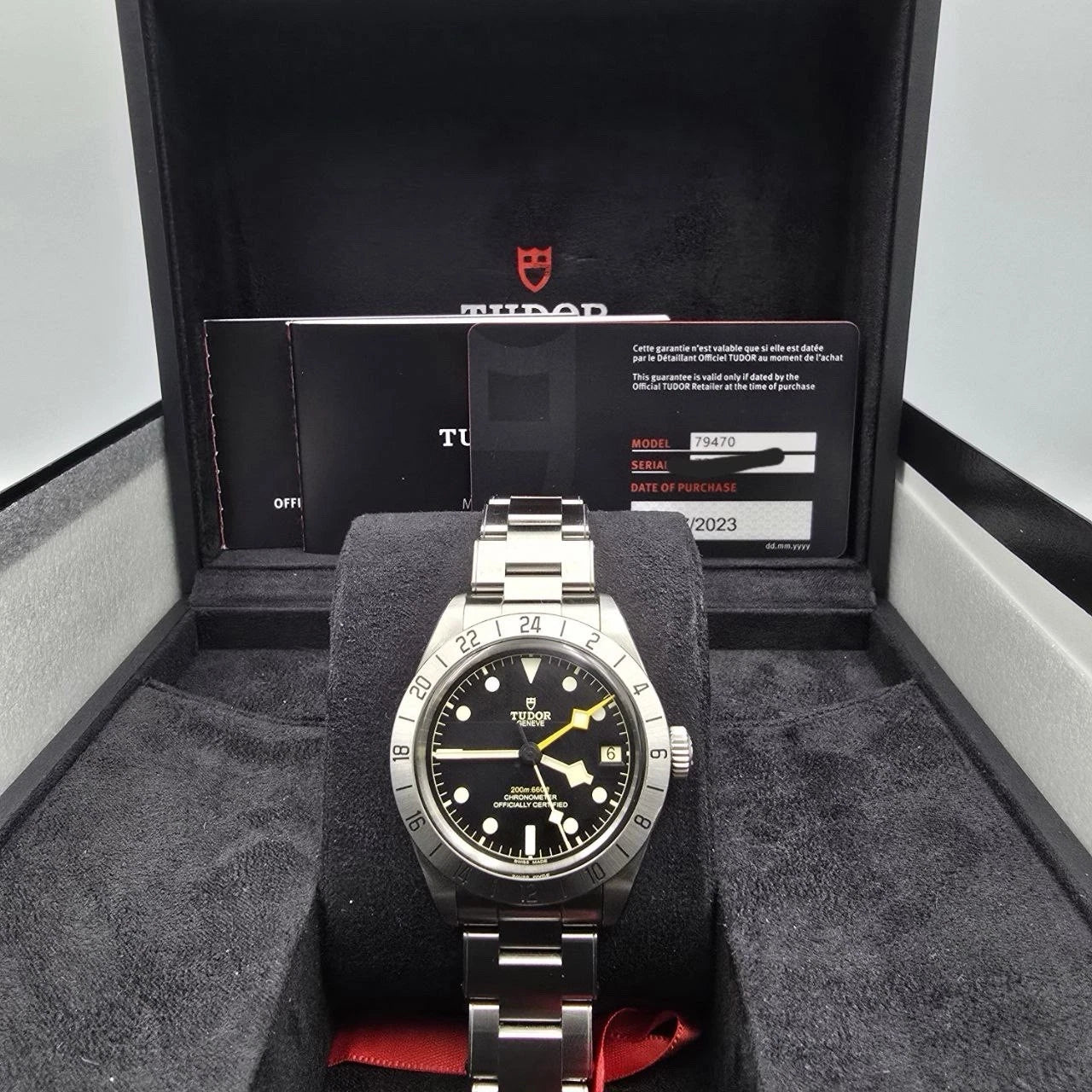 PAPERS 2023 Tudor Black Bay Pro 39MM Black Dial Stainless Steel Watch BOX 79470