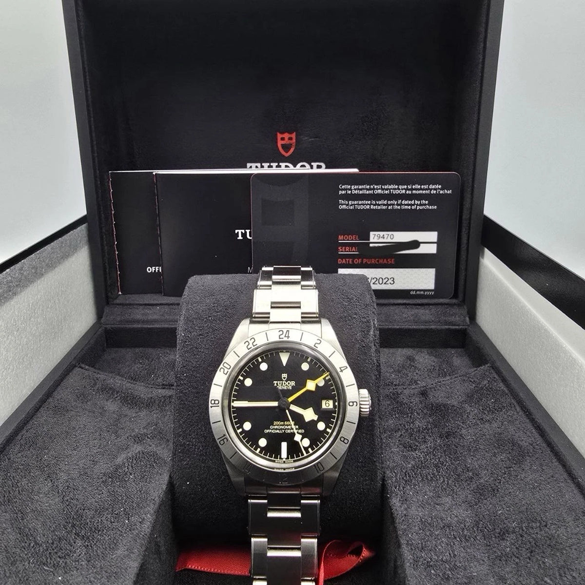 PAPERS 2023 Tudor Black Bay Pro 39MM Black Dial Stainless Steel Watch BOX 79470