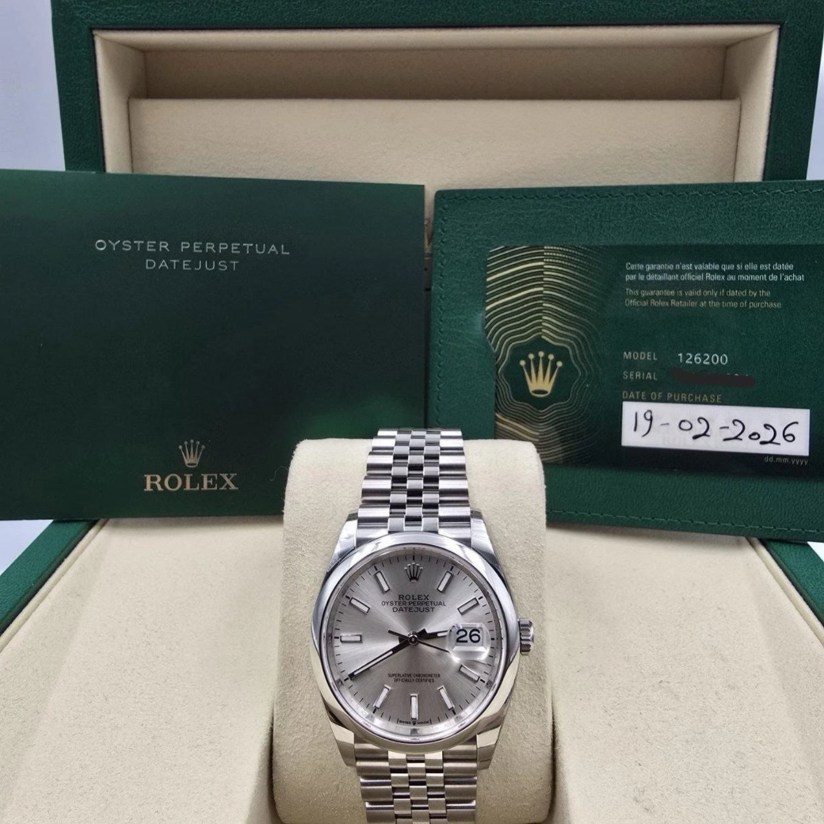 NEW 2026 Rolex Datejust Silver Dial Stainless Steel Jubilee 36mm 126200