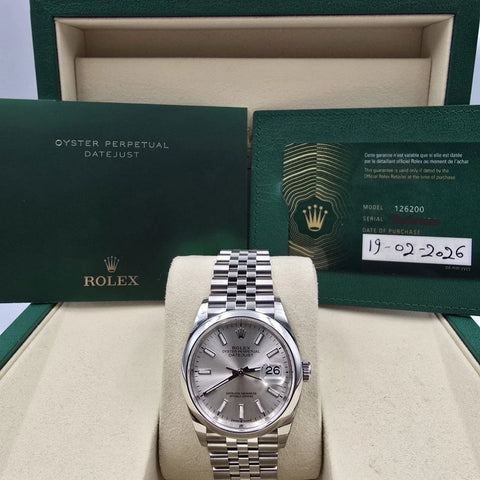 NEW 2026 Rolex Datejust Silver Dial Stainless Steel Jubilee 36mm 126200